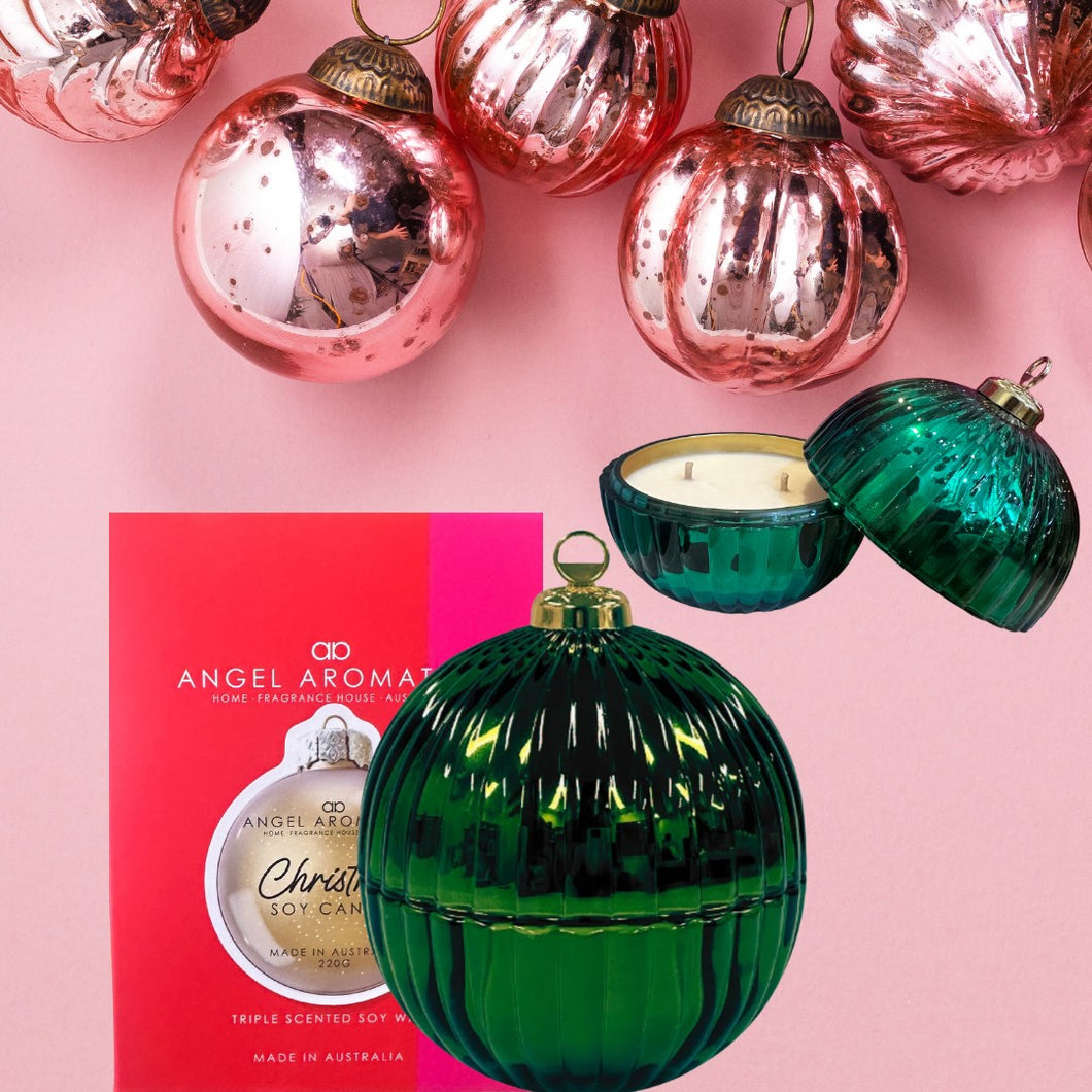 Large Green Candle Bauble-Angel Aromatics