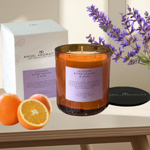 3 Wick Large Scented Candles - Lavender, Bitter Orange and Musk-scented candles-Angel Aromatics