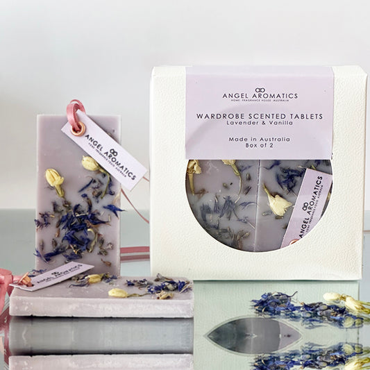Wardrobe Scented Wax Tablets - Lavender and Vanilla fragrance-Linen Spray-Angel Aromatics