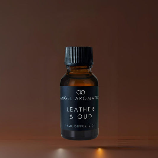 Leather and Oud 15ml Diffuser Oil-candles-Angel Aromatics