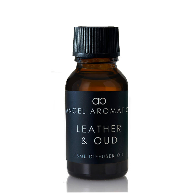 Leather and Oud 15ml Diffuser Oil-candles-Angel Aromatics