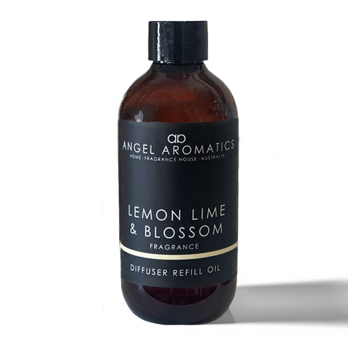 Reed Diffuser Refill 200ml - Lemon Lime and Blossom-reed diffuser refill-Angel Aromatics