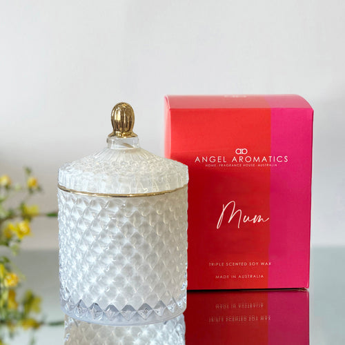 White Gilded Trinket Candle 235g-candles-Angel Aromatics