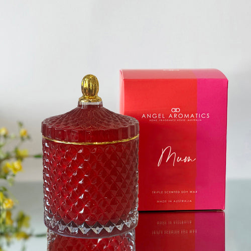 Red Gilded Trinket Candle 235g-candles-Angel Aromatics