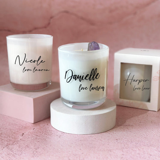 Bridesmaid Personalised Candle 180g-candles-Angel Aromatics