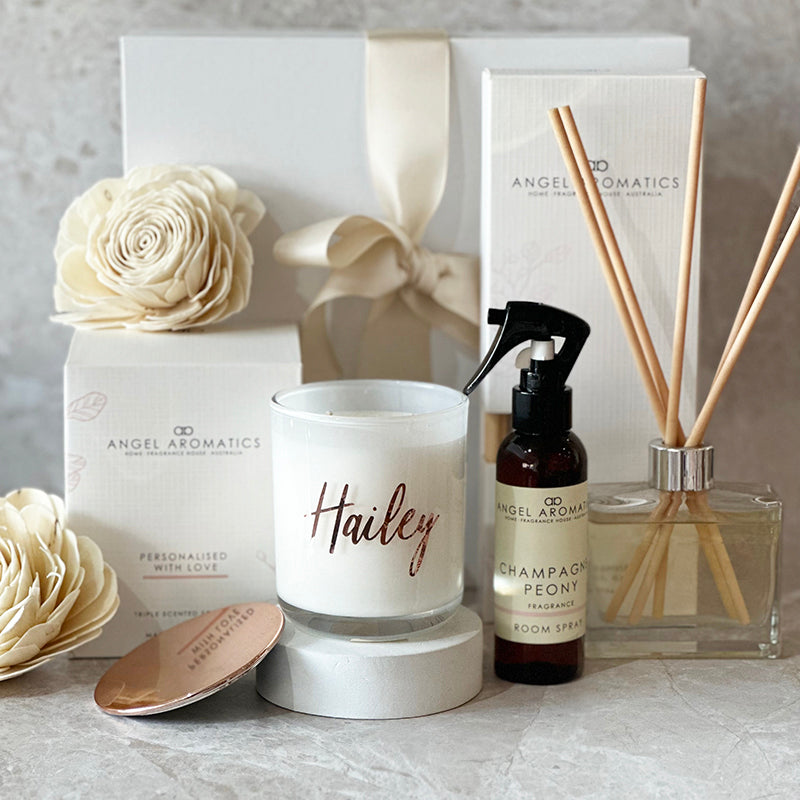 Personalised Gift Hamper-Candles-Angel Aromatics