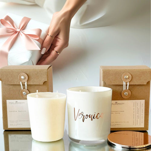 Personalised Candle 270g with Candle Refill-personalised-candles-Angel Aromatics