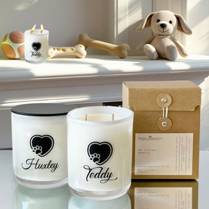 Pet Memorial Candle with Paw-Memorial Candles-Angel Aromatics