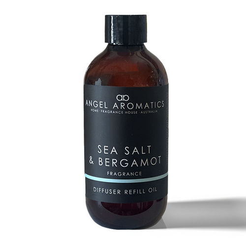 Reed Diffuser Refill 200ml - Sea Salt and Bergamot-reed diffuser refill-Angel Aromatics
