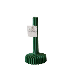 Christmas Taper Candle Short - Emerald Green-Taper Pillar Candles-Angel Aromatics