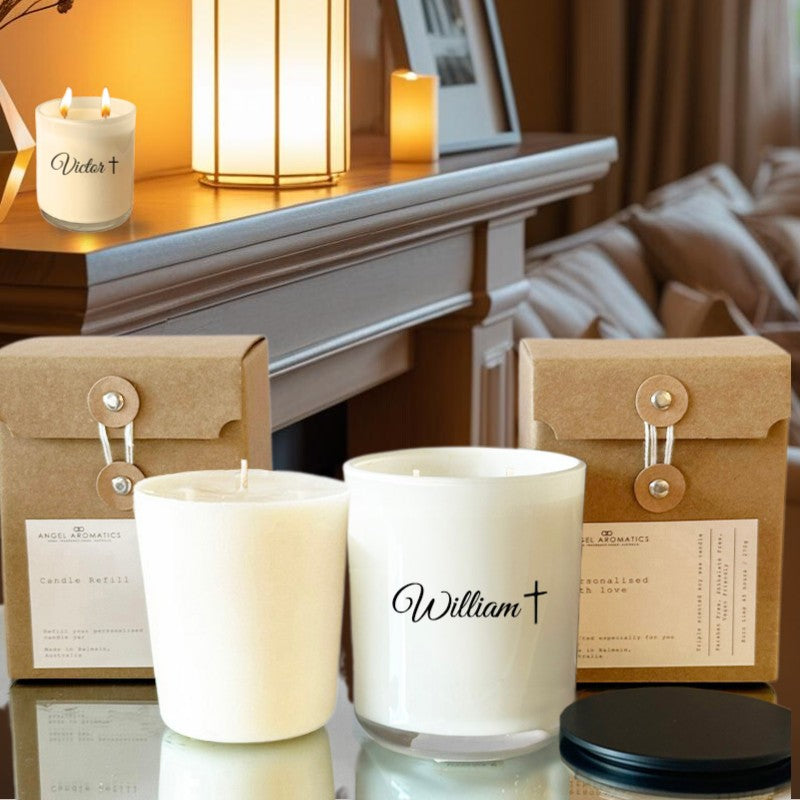 Memorial Candle 270g with Candle Refill-Memorial-candle-Angel Aromatics