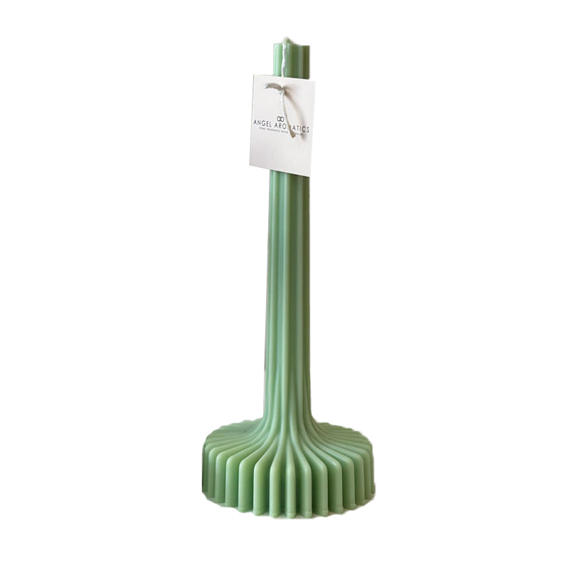 Christmas Taper Candle Tall - Sage Green-Taper Pillar Candles-Angel Aromatics