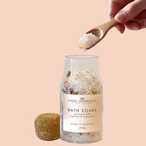 Bath Soaks - Infused with Vanilla and Coconut-Bath soaks-Angel Aromatics