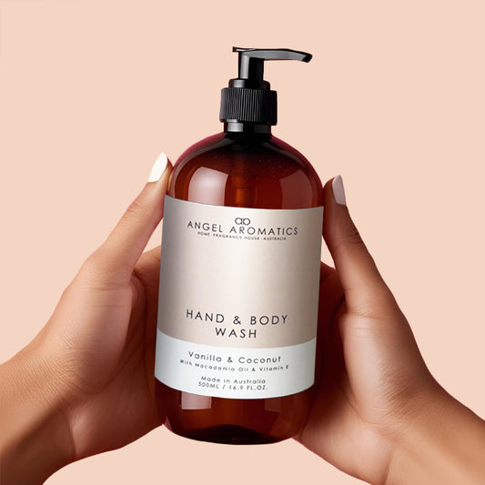 Vanilla and Coconut Hand and Body Wash 500ml-Hand and Body Wash-Angel Aromatics