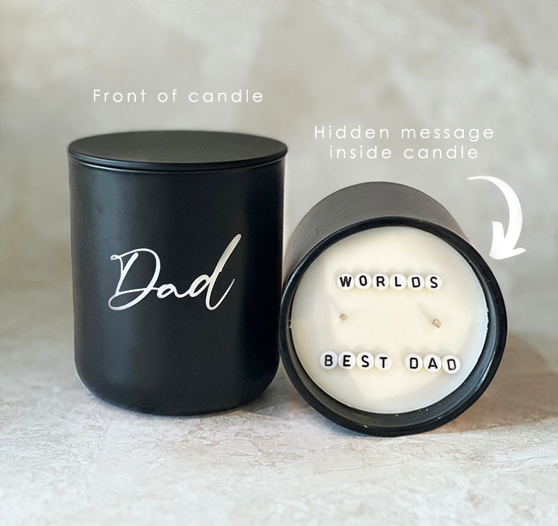 Hidden Message Father's Day Candle - WORLDS BEST DAD-candles-Angel Aromatics