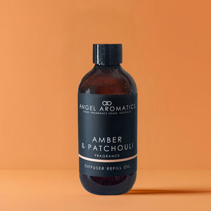 Reed Diffuser Refill 200ml - Amber and Patchouli-reed diffuser refill-Angel Aromatics