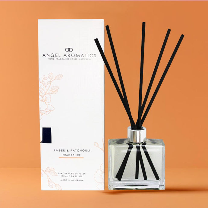 Reed Diffuser - Amber and Patchouli-reed diffuser-Angel Aromatics