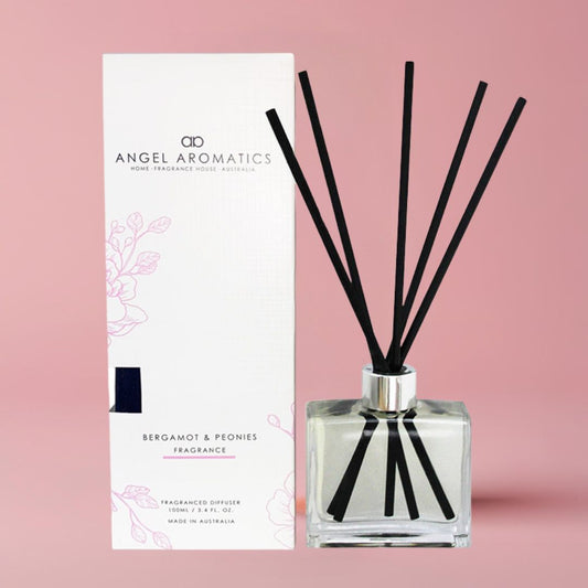 SALE Reed Diffuser - Bergamot and Peonies-reed diffuser-Angel Aromatics
