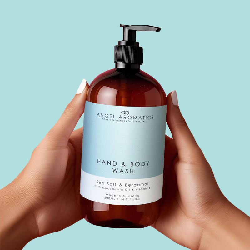 Sea Salt & Bergamot Hand and Body Wash 500ml-Hand and Body Wash-Angel Aromatics