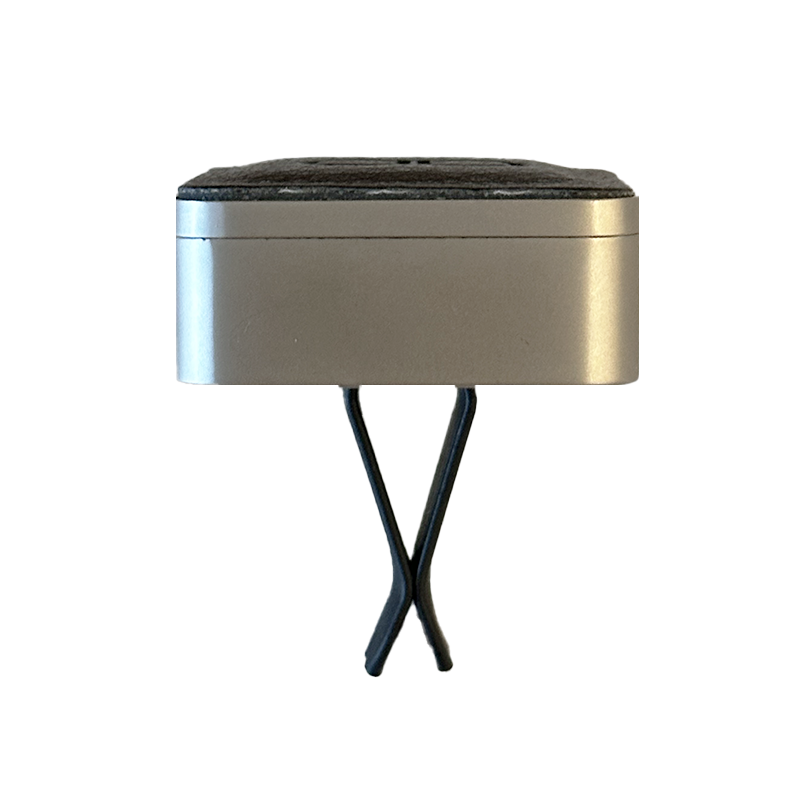 Father's Day Car Diffuser Black Leather with Brushed Silver Zinc Alloy-Car Diffuser-Angel Aromatics
