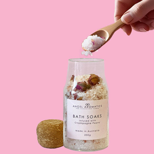 Bath Soaks - Infused with Champagne Peony-Bath soaks-Angel Aromatics