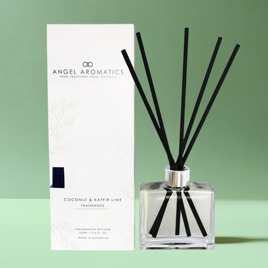 SALE Reed Diffuser - Coconut and Kaffir Lime-reed diffuser-Angel Aromatics
