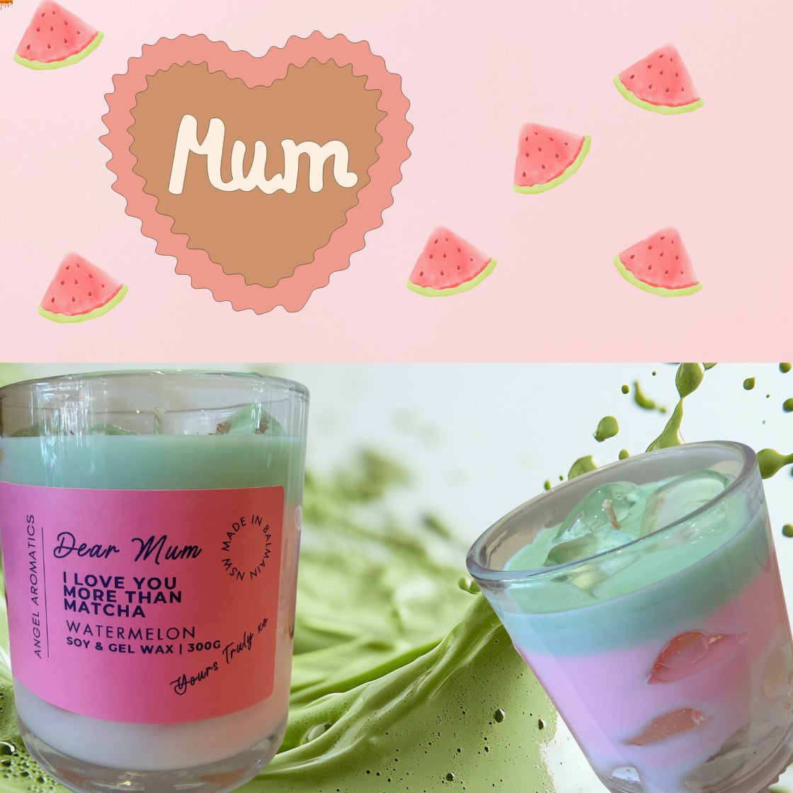 Dear Mum matcha Candle-Scented candles-Angel Aromatics