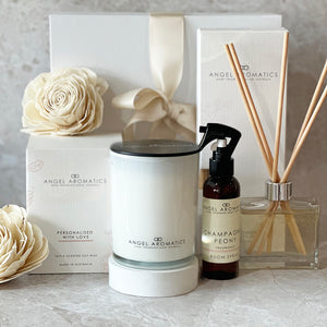 Hamper - Candle, Diffuser and Spray Set-Flowers-Angel Aromatics