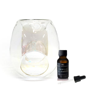 Glass Oil Burner with 15ml Oil & Dropper-Oils-Angel Aromatics