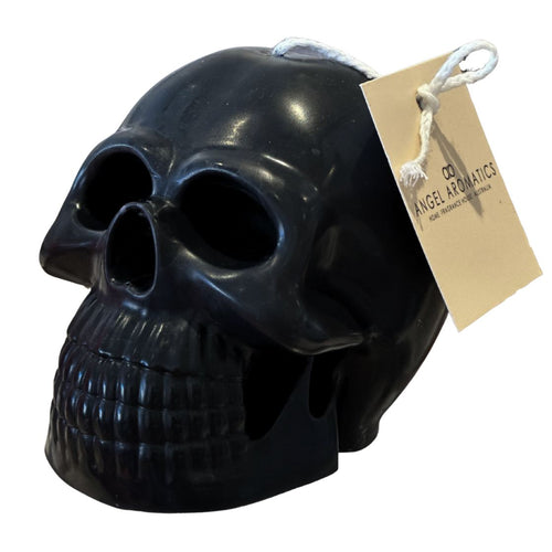 Halloween Skull Black 285g-Halloween Candles-Angel Aromatics