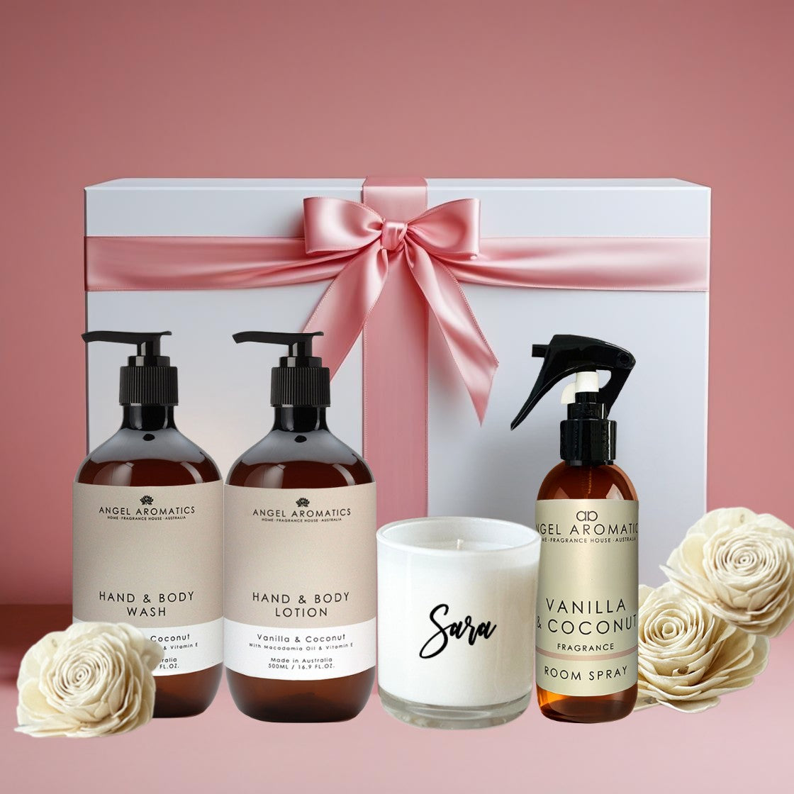 Hand and Body Hamper - Personalise-candles-Angel Aromatics