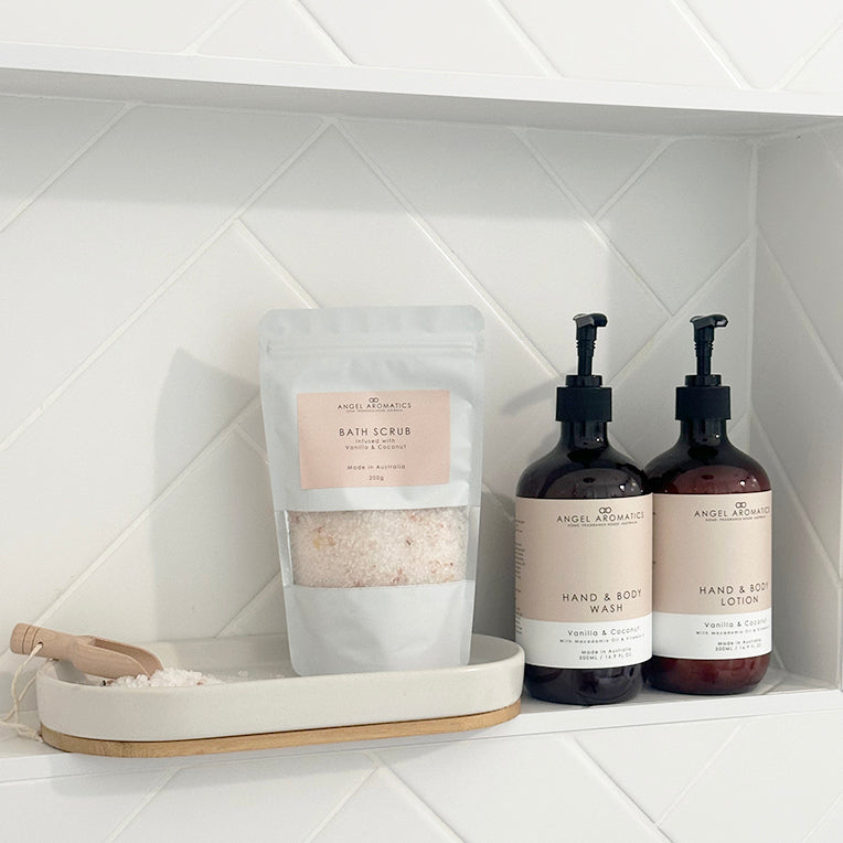 Body Scrub Set - Vanilla and Coconut-Bath soaks-Angel Aromatics