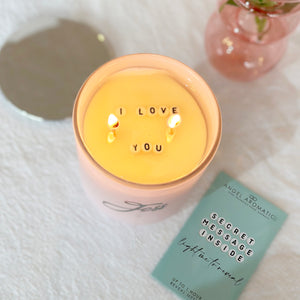 Secret Message Candle - Pregnancy Announcement-secret message candle-Angel Aromatics