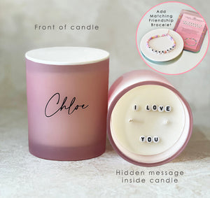 Secret Message Candle - I LOVE YOU-secret message candle-Angel Aromatics