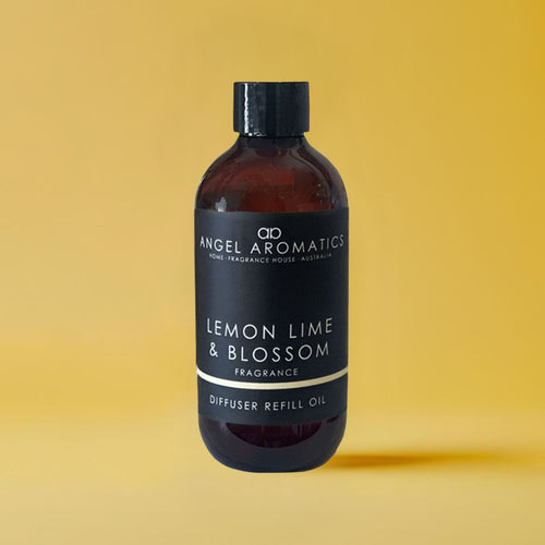 Reed Diffuser Refill 200ml - Lemon Lime and Blossom-reed diffuser refill-Angel Aromatics