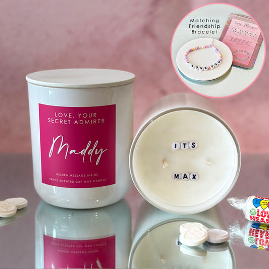 Secret Message Valentine's Day Candle - Secret Admirer-Scented candles-Angel Aromatics