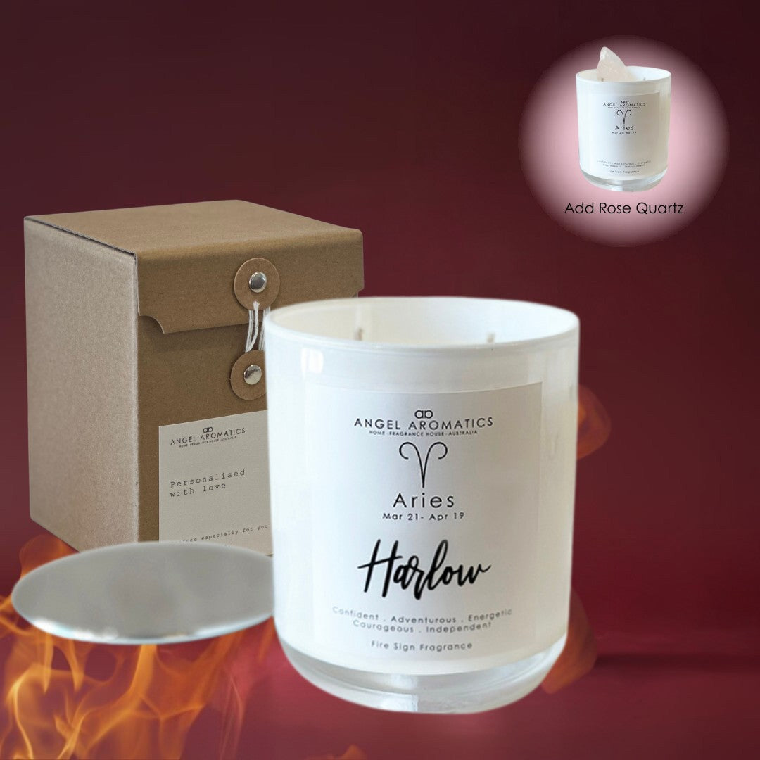 Aries Zodiac Candles 270g-personalised-candles-Angel Aromatics