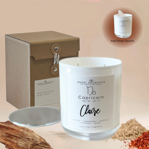 Capricorn Zodiac Candles 270g-personalised-candles-Angel Aromatics