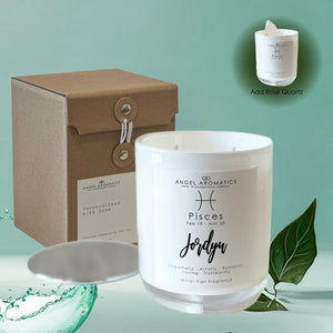 Pisces Zodiac Candles 270g-personalised-candles-Angel Aromatics