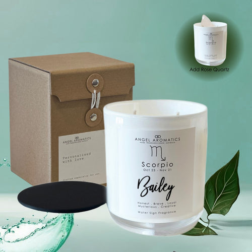 Scorpio Zodiac Candles 270g-personalised-candles-Angel Aromatics