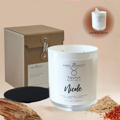 Taurus Zodiac Candles 270g-personalised-candles-Angel Aromatics