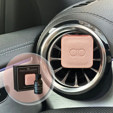 Car Diffuser Pink Leather With Rose Gold Zinc Alloy-Car Diffuser-Angel Aromatics