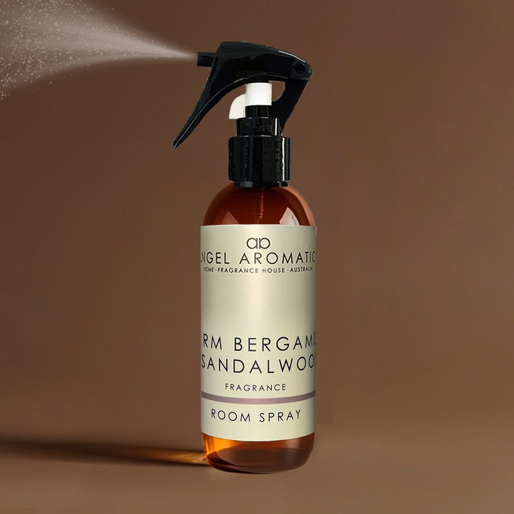 Warm Bergamot and Sandalwood Room Spray 125ml-Room spray-Angel Aromatics