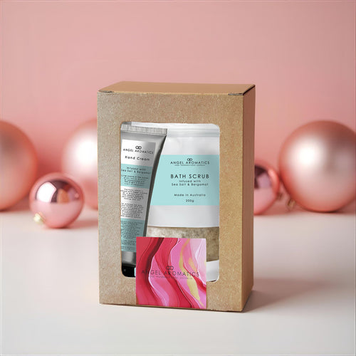 Body Scrub and Hand Cream Set - Sea Salt & Bergamot Fragrance
