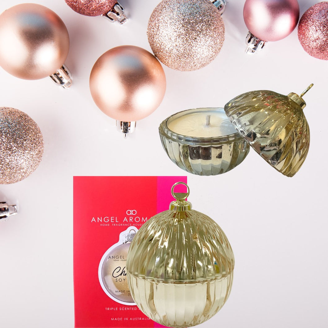 Gold Candle Bauble-Angel Aromatics