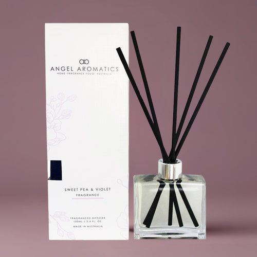 Reed Diffuser - Sweet Pea and Violet-reed diffuser-Angel Aromatics