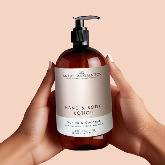 Vanilla and Coconut Hand and Body Lotion 500ml-Hand and Body Lotion-Angel Aromatics