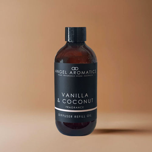 Reed Diffuser Refill 200ml - Vanilla and Coconut-reed diffuser refill-Angel Aromatics