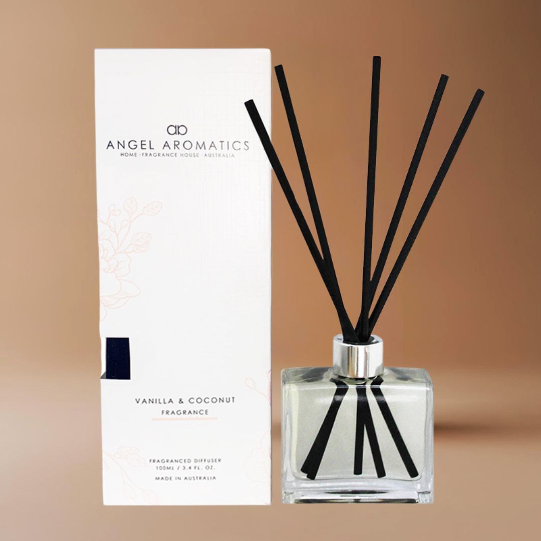 Reed Diffuser - Vanilla and Coconut-reed diffuser-Angel Aromatics