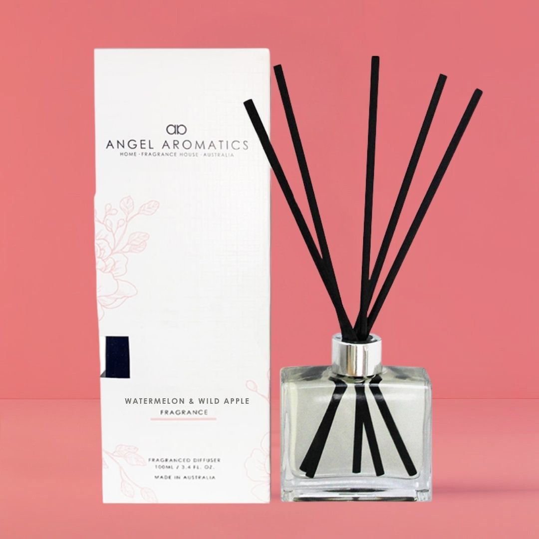SALE Reed Diffuser - Watermelon and Wild Apple-reed diffuser-Angel Aromatics